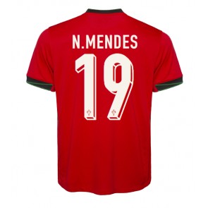 Portugal Nuno Mendes #19 Hemmatröja EM 2024 Kortärmad